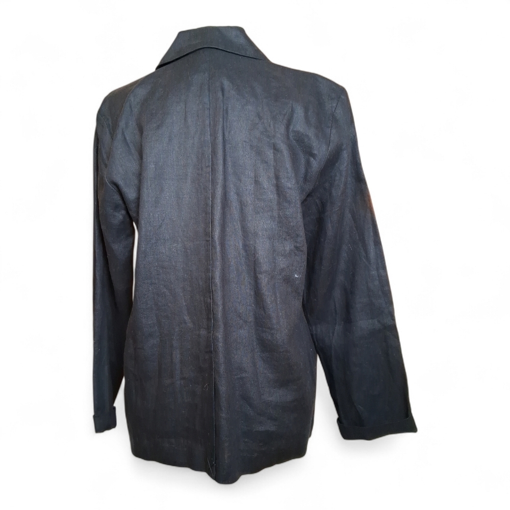 Eileen Fisher Organic Linen Double-Breasted Blazer  XS - Picture 6 of 8